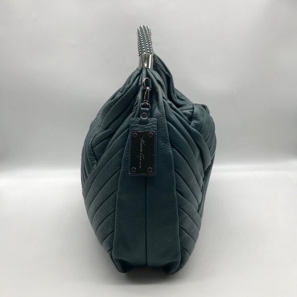 Kenneth Cole Blue Quilted Leather Hobo Bag - Picture 4 of 11